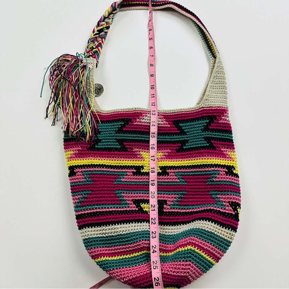 The Sak Hand Crocheted Colorful Southwestern Print Purse - Picture 9 of 11